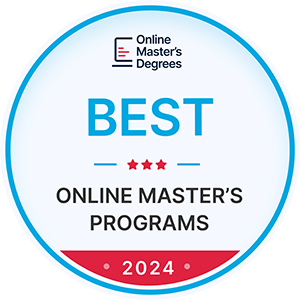 best online masters program badge