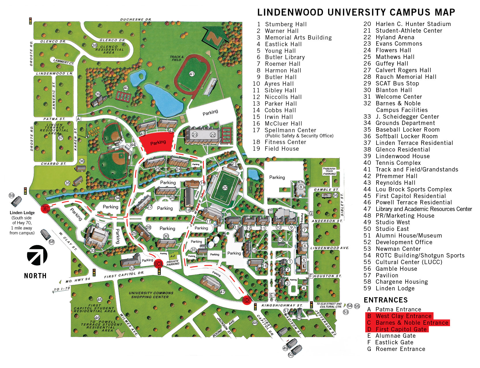 Longwood Campus Map